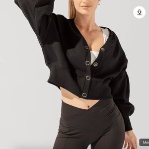 **MINT** Popflex Belle Cropped Cardigan in Black